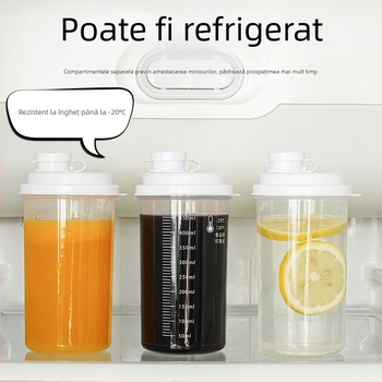 Cană portabilă pentru infuzie la rece, cafea și sucuri, 450 ml, etanșă, alimentară, formă cilindrică
