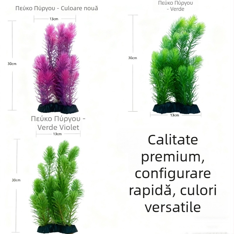 Plante artificiale acvatice pentru amenajarea acvariului, bonsai din plastic și plante simulate