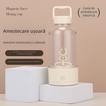 Cană electric USB din oțel inoxidabil – portabilă pentru cafea și milkshake, amestecare automată
