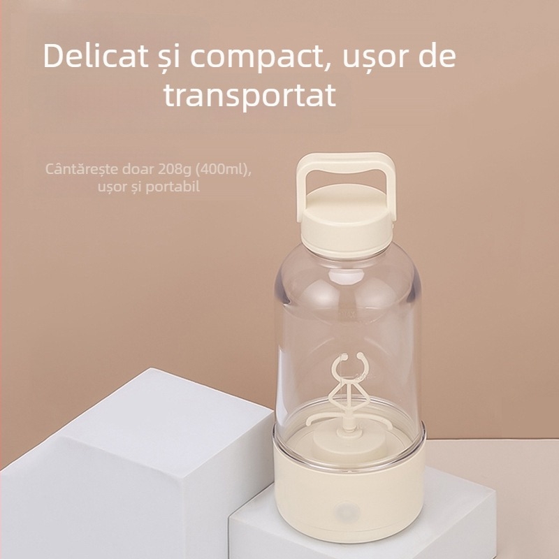 Cană electric USB din oțel inoxidabil – portabilă pentru cafea și milkshake, amestecare automată