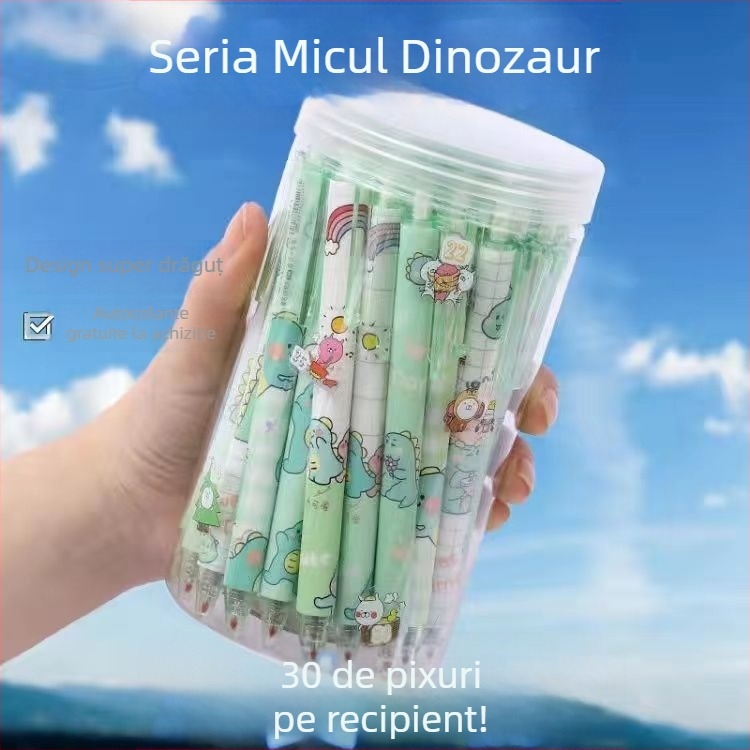 Pix cu bila 0,5 mm, design japonez drăguț, cerneală neagră