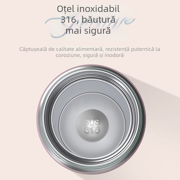 Cană termică portabilă compactă, cu reglare a temperaturii – păstrează cald sau rece