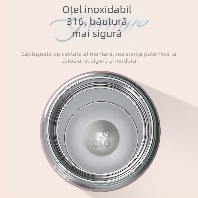Cană termică portabilă compactă, cu reglare a temperaturii – păstrează cald sau rece