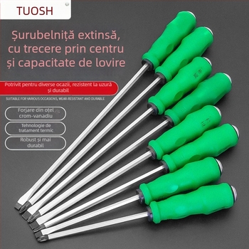 Șurubelniță cu cap Philips și cap plat, duritate înaltă, nucleu întărit, rezistentă la șocuri, magnetică