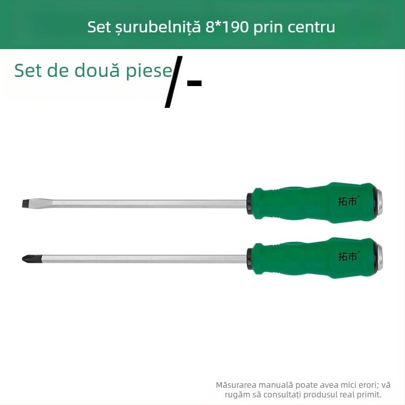 Șurubelniță cu cap Philips și cap plat, duritate înaltă, nucleu întărit, rezistentă la șocuri, magnetică