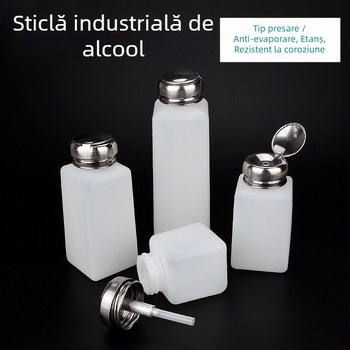 Recipient din aluminiu-plastic pentru alcool, cu capac și pompă, recipient industrial pentru solvenți, antistat
