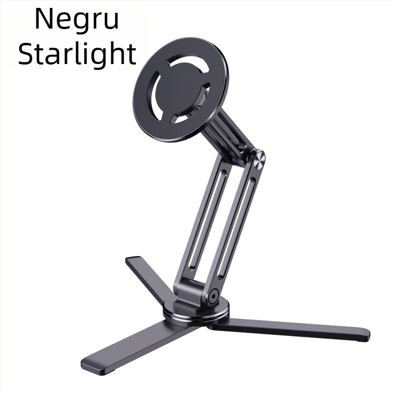 Suport pentru telefon din aliaj de aluminiu pentru filmări, trepied pentru transmisie în direct, suport magnetic de masă pentru selfie video