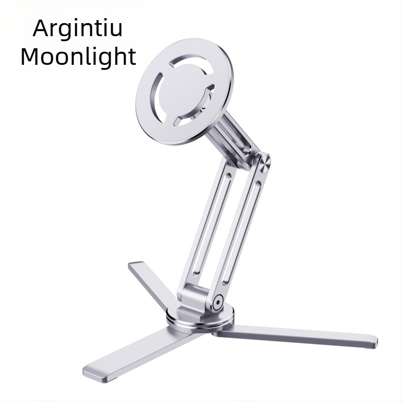 Suport pentru telefon din aliaj de aluminiu pentru filmări, trepied pentru transmisie în direct, suport magnetic de masă pentru selfie video