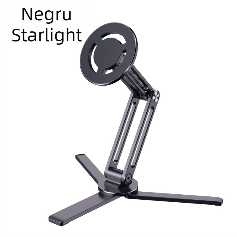 Suport pentru telefon din aliaj de aluminiu pentru filmări, trepied pentru transmisie în direct, suport magnetic de masă pentru selfie video