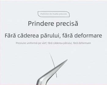 Pensete profesionale pentru gene, precizie înaltă, din oțel inoxidabil antialunecare, stil Princess clip