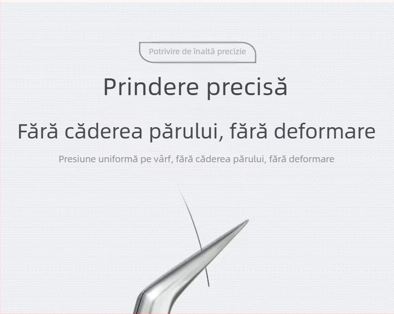 Pensete profesionale pentru gene, precizie înaltă, din oțel inoxidabil antialunecare, stil Princess clip