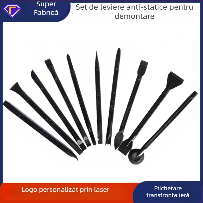 Set de 10 unelte din plastic cu două capete, anti-statice, pentru reparații la telefoane mobile, 10 în 1, instrument multifuncțional