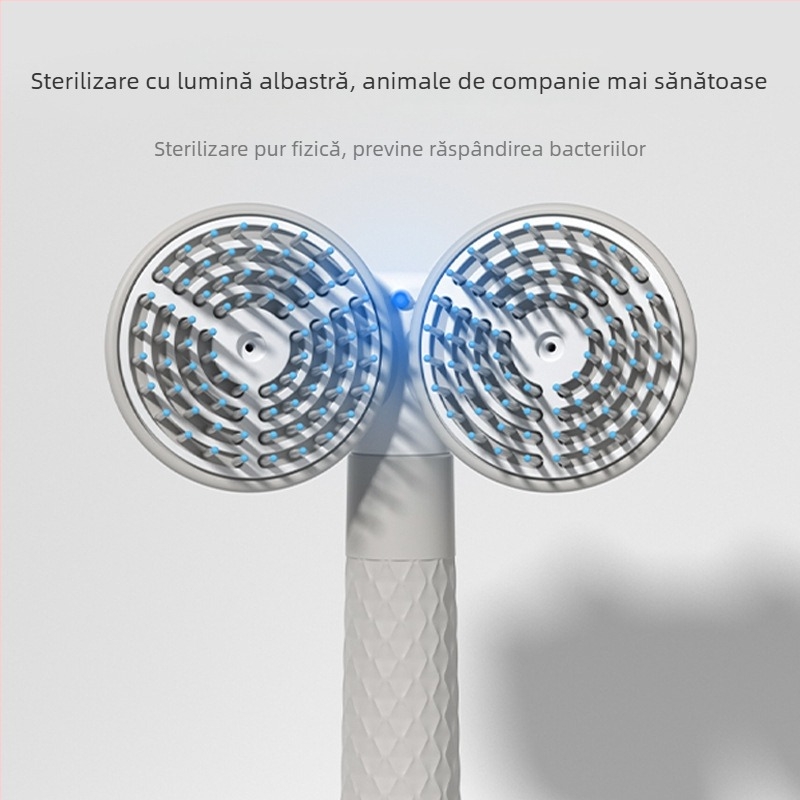 Pieptene pentru animale de companie, dinți fini, pentru pisici și câini mici — instrument de descurcare a părului, ABS plastic, în formă de animal