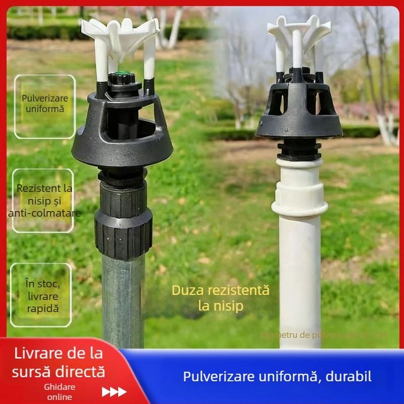 Cap de sprinkler montat în teren, anti-blocare pentru irigații agricole, pulverizator oscilant la 360° pentru legume și gazon, acoperire completă fără zone uscate