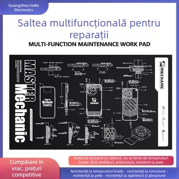 Repair Guy covoraș de lucru pentru reparații, multifuncțional, rezistent la temperatură, antiderapant, pentru telefoane mobile, calculatoare și tablete, dimensiune mare