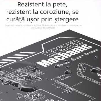 Repair Guy covoraș de lucru pentru reparații, multifuncțional, rezistent la temperatură, antiderapant, pentru telefoane mobile, calculatoare și tablete, dimensiune mare