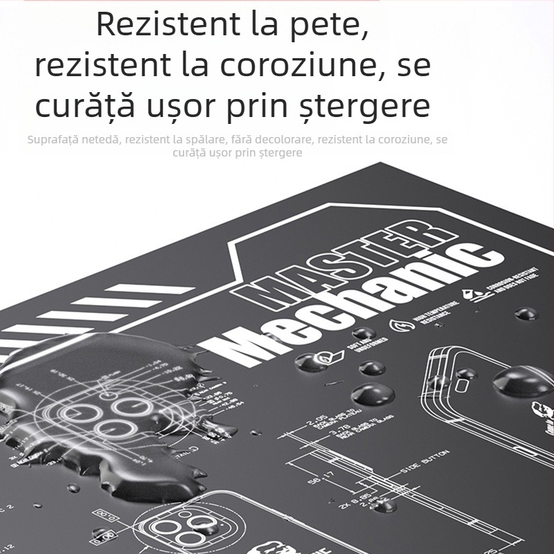 Repair Guy covoraș de lucru pentru reparații, multifuncțional, rezistent la temperatură, antiderapant, pentru telefoane mobile, calculatoare și tablete, dimensiune mare