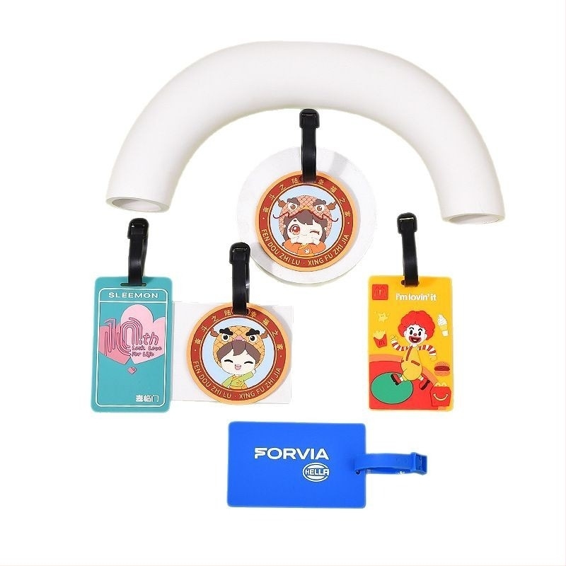 Etichetă pentru bagaje Wang Sulong din PVC, design desen animat, anti-furt și anti-pierdere, etichetă de îmbarcare, etichetă pentru bagaj și pandant pentru rucsac
