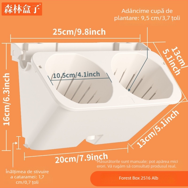 Ghiveci vertical pentru perete cu auto-udare, design fagure, suport de plante suspendat