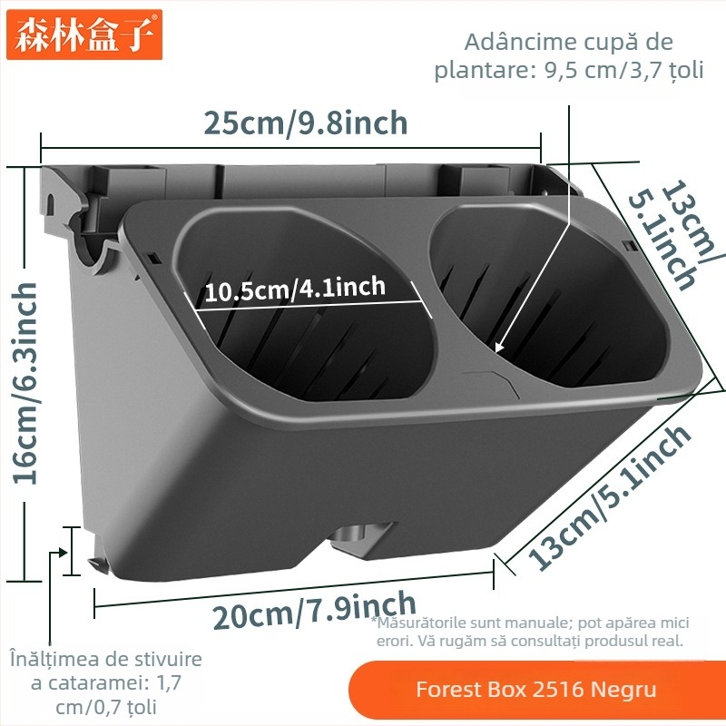 Ghiveci vertical pentru perete cu auto-udare, design fagure, suport de plante suspendat