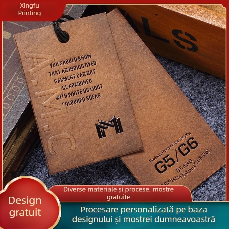 Design gratuit etichete din hârtie kraft pentru îmbrăcăminte și etichete informaționale despre produse