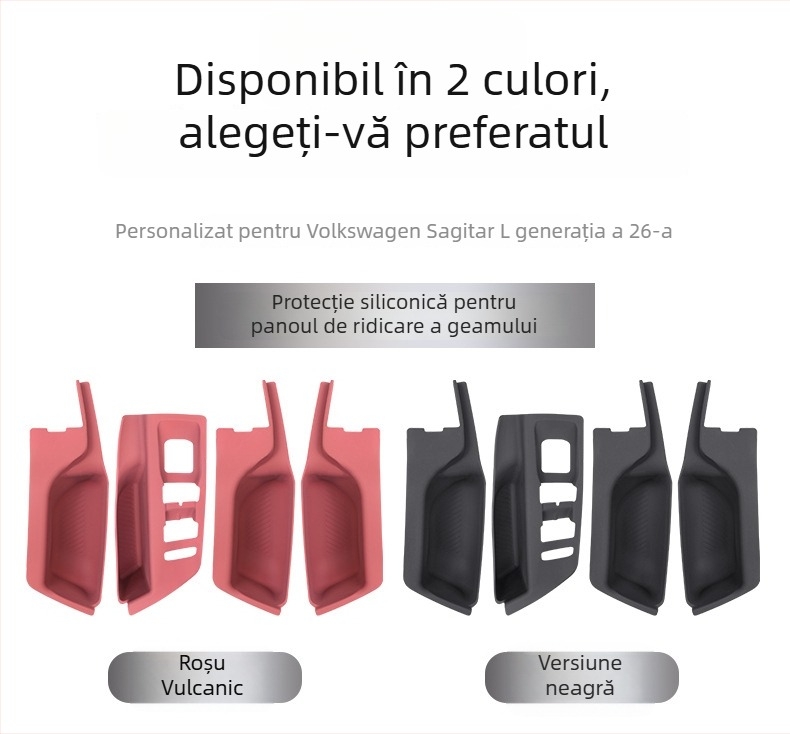 Pad silicon pentru consola centrală, compatibil cu 26 de modele Volkswagen Sagitar L; protecție la ridicarea geamurilor pentru patru uși, antiderapant, accesoriu decorativ interior.