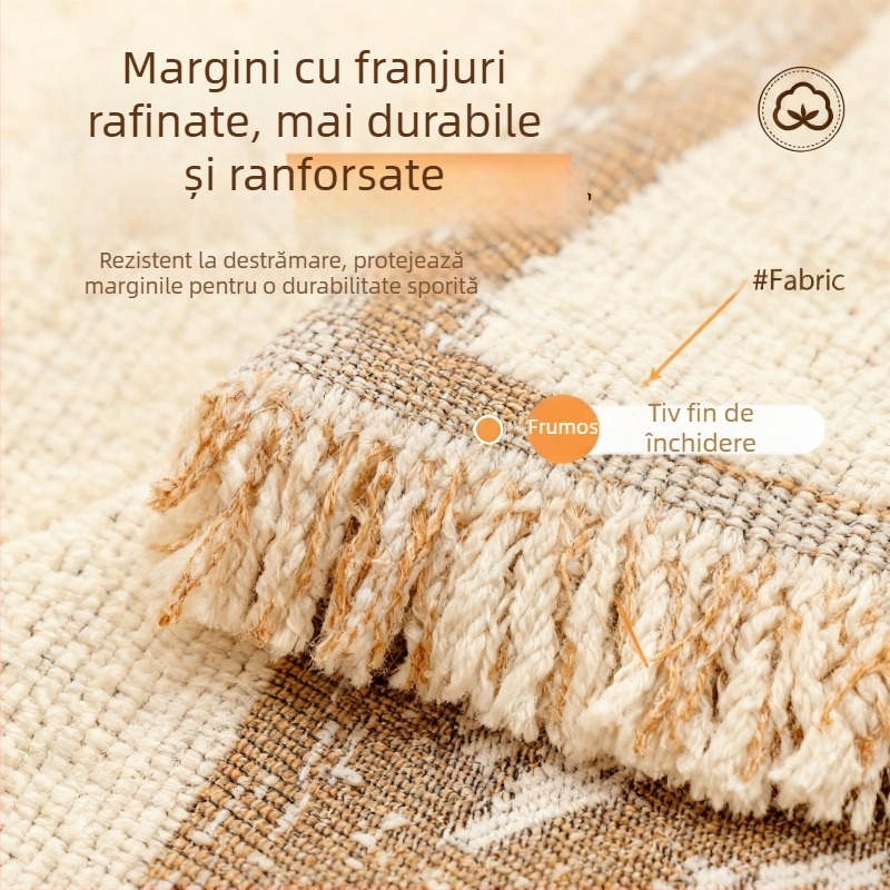Husă de canapea cu acoperire completă, antialunecare, stil retro lux lejer, universal pentru toate anotimpurile, model 2026