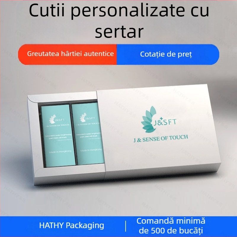 Cutie personalizată pentru ambalaj lenjerie cu sertar, cutie cadou pliabilă, imprimată, cutie color pentru șosete.
