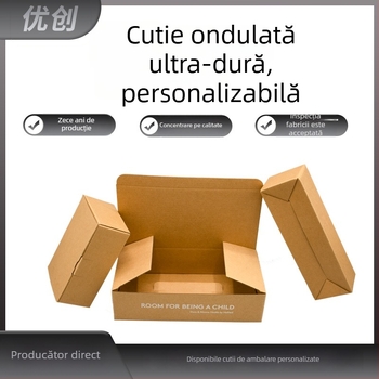 Carton personalizat direct din fabrică pentru haine, lenjerie și accesorii; cutie cu capac rabatabil și bază cu închidere, imprimare logo