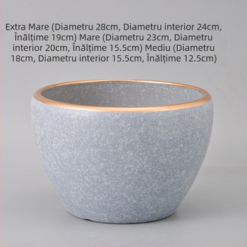 Ghiveci ceramic mare, stil minimalist nordic, potrivit pentru balcon, orhidee și suculente, pentru interior.