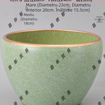 Ghiveci ceramic mare, stil minimalist nordic, potrivit pentru balcon, orhidee și suculente, pentru interior.