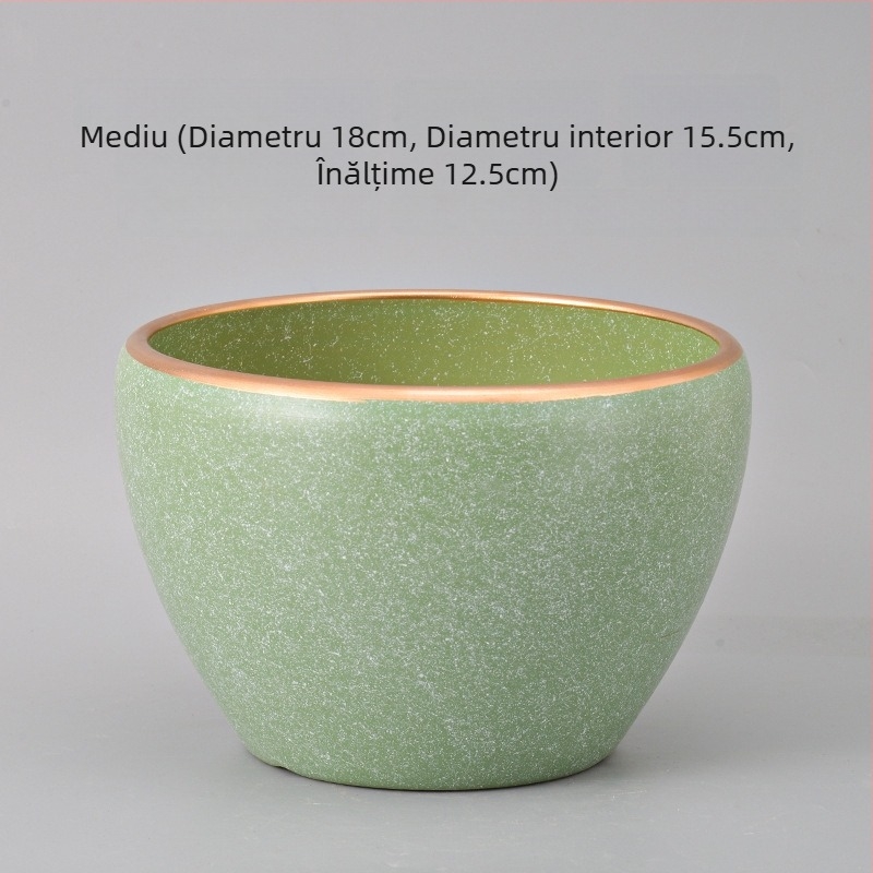 Ghiveci ceramic mare, stil minimalist nordic, potrivit pentru balcon, orhidee și suculente, pentru interior.