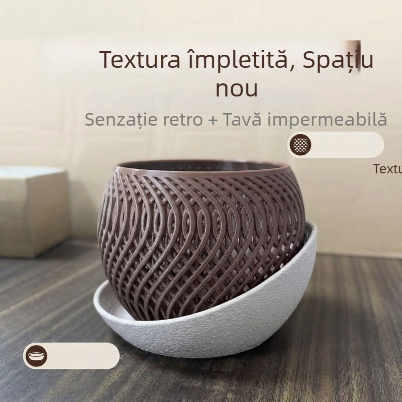Ghiveci de birou pentru suculente, imprimare 3D, decor pentru casă și birou