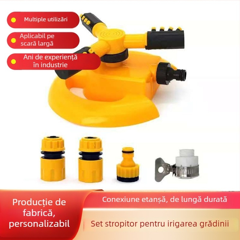 Set de irigare pentru grădină cu duză rotativă pentru udarea grădinii și umidificarea suprafețelor de beton