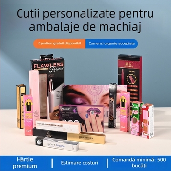 Cutie personalizată de ambalaj pentru parfumuri și produse cosmetice, carton alb kraft, cutie pentru căști și ulei esențial