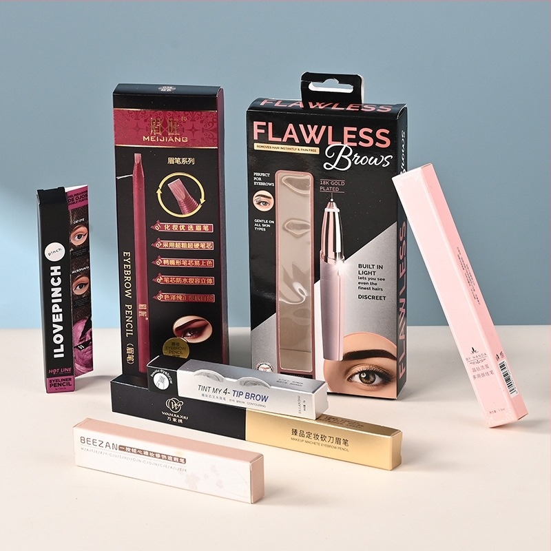 Cutie personalizată de ambalaj pentru parfumuri și produse cosmetice, carton alb kraft, cutie pentru căști și ulei esențial