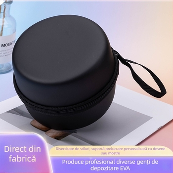 Husă portabilă rotundă pentru căști din EVA, cutie de ambalare, organizator multifuncțional pentru electronice digitale