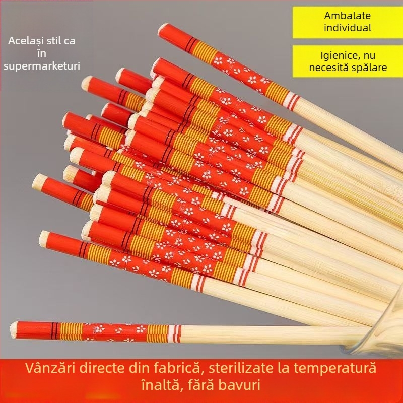 Bețișoare de unică folosință, lungi și groase, roșii, pentru nunți, vârf rotund, tacâmuri elegante