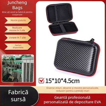 Geantă de depozitare cu husă rigidă – EVA, pentru hard disk extern, încărcător portabil, consolă de jocuri, cabluri și căști