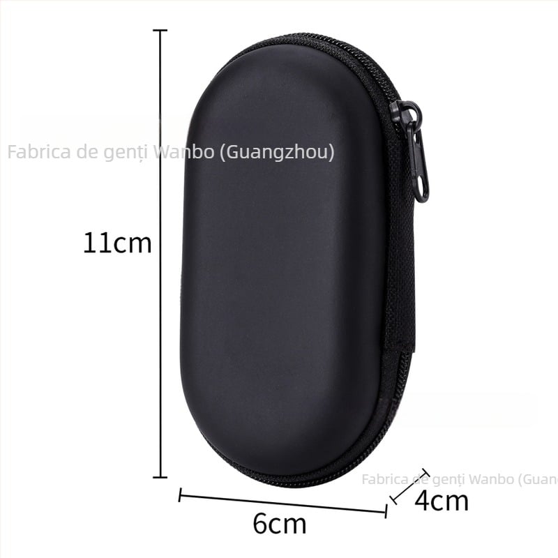 Geantă ovală EVA pentru cabluri – husă pentru cabluri, unități USB, încărcătoare și căști Bluetooth