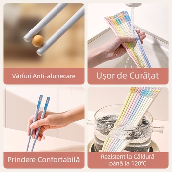 Bețișoare din aliaj pentru uz casnic, câte un bețișor pentru fiecare persoană, Anul Calului 2026, antibacteriale, rezistente la mucegai și la temperaturi înalte