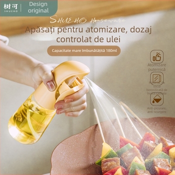 Sticlă de ulei din sticlă cu pulverizator atomizant, pentru bucătărie, de calitate alimentară