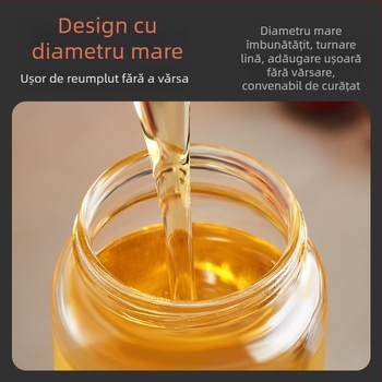 Sticlă de ulei din sticlă, cu protecție la scurgeri și deschidere/închidere automată, pentru sos de soia, oțet și condimente – bucătărie