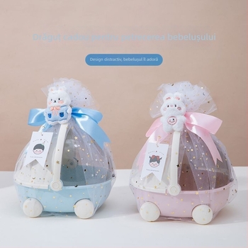 Cutie de depozitare pentru alimente, 2 L, cu capac și mâner, PET+PP, culoare solidă, stil desen animat drăguț, set 32 buc.