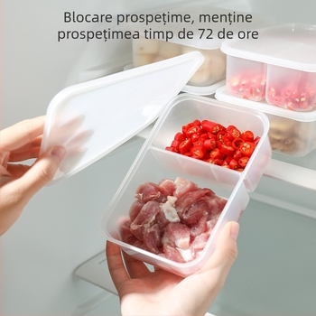 Cutie de depozitare pentru frigider, recipient de conservare de calitate alimentară, cutie pentru congelator, depozitare pentru ghimbir și usturoi