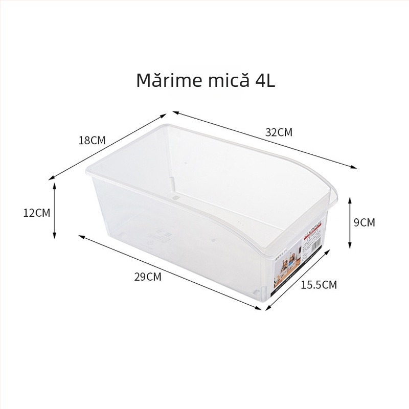 Casetă transparentă pentru sertarul frigiderului, din plastic, extra-large, pentru ouă