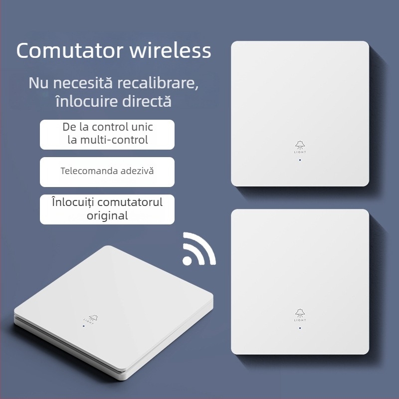 Intrerupător inteligent wireless pentru uz casnic, control dual și multiplu, fără cabluri, control la distanță, atașare facilă
