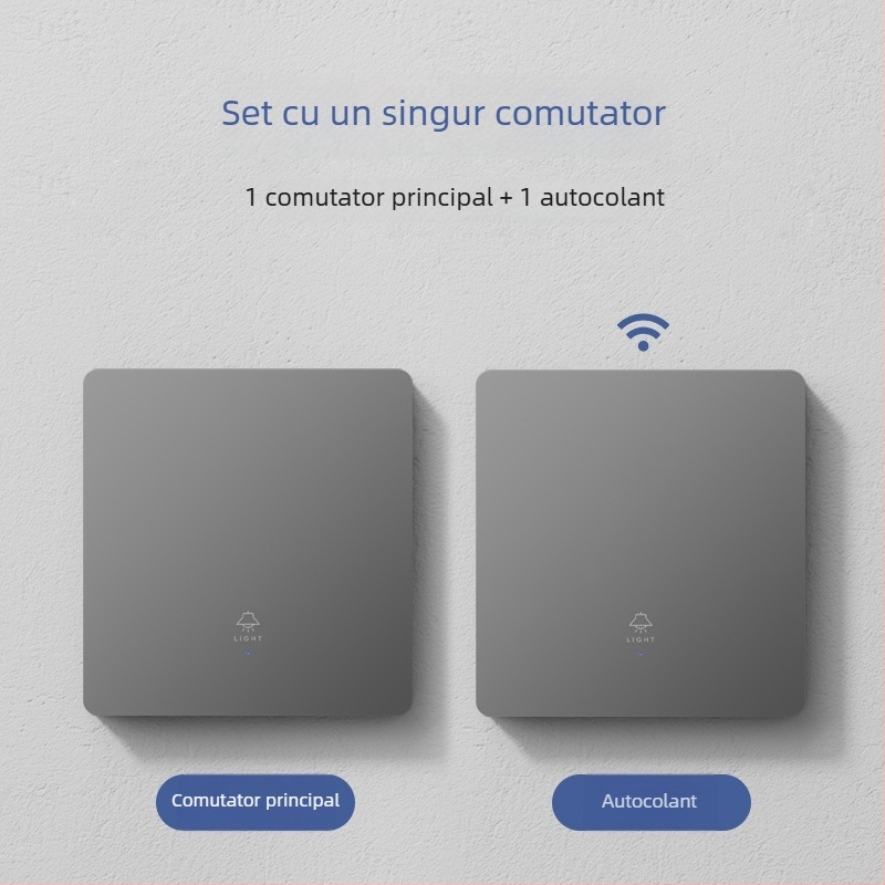 Intrerupător inteligent wireless pentru uz casnic, control dual și multiplu, fără cabluri, control la distanță, atașare facilă