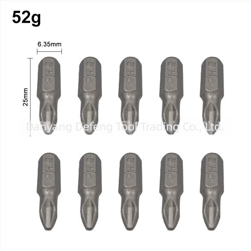 Bit S2 anti-alunecare pentru șurubelnițe electrice și pneumatice, cruce PH2, magnetic, duritate înaltă, 25–150 mm