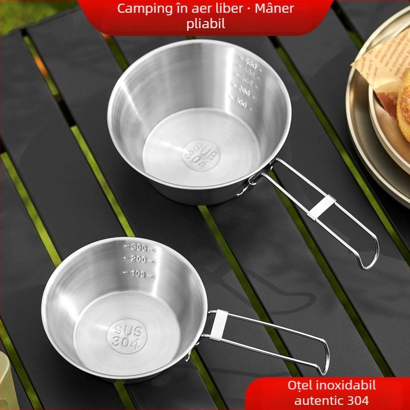 Bol de salată din oțel inoxidabil 304, vas circular pentru mese, design minimalist modern, bol pentru picnic și condimente, diametru 12–12,9 cm sau 14–14,9 cm
